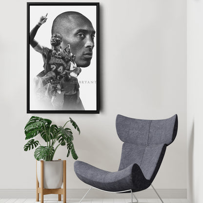 Kobe Bryant with Gianna Bryant Canvas Wall Art – Father and Daughter Tribute