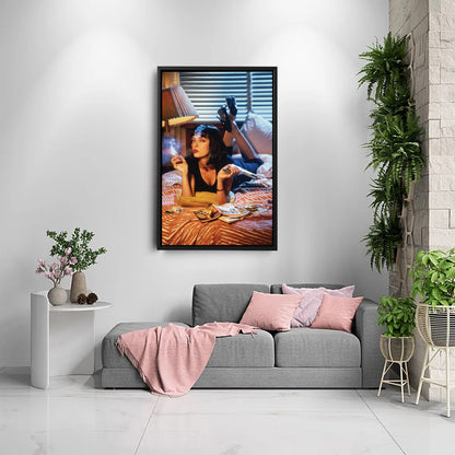 Pulp Fiction Uma Thurman Canvas Wall Art – Iconic Movie Star Decor