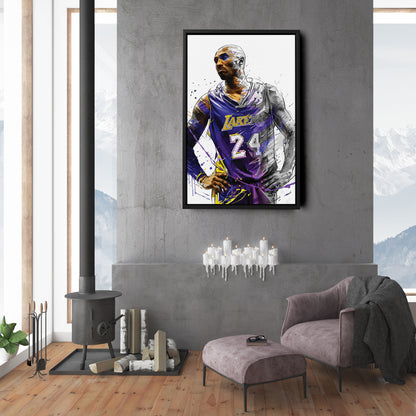 Kobe Bryant Basketball Player Poster Canvas Poster Wall Art Print Home Decor Framed Art