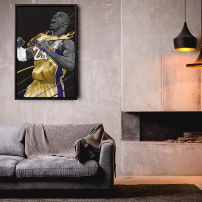 Kobe Bryant Black Mamba Career Canvas Wall Art – Iconic Moments Decor