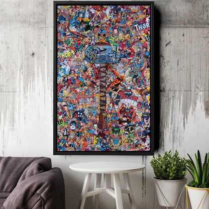 The Mighty Thor Poster Canvas Art - Marvel Comics Wall Decor