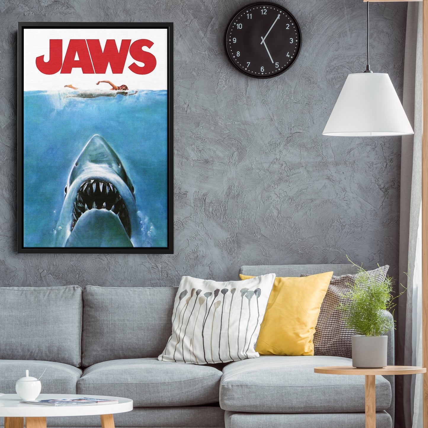 The Jaws Movie Poster Canvas Art - Classic Horror Wall Decor Print
