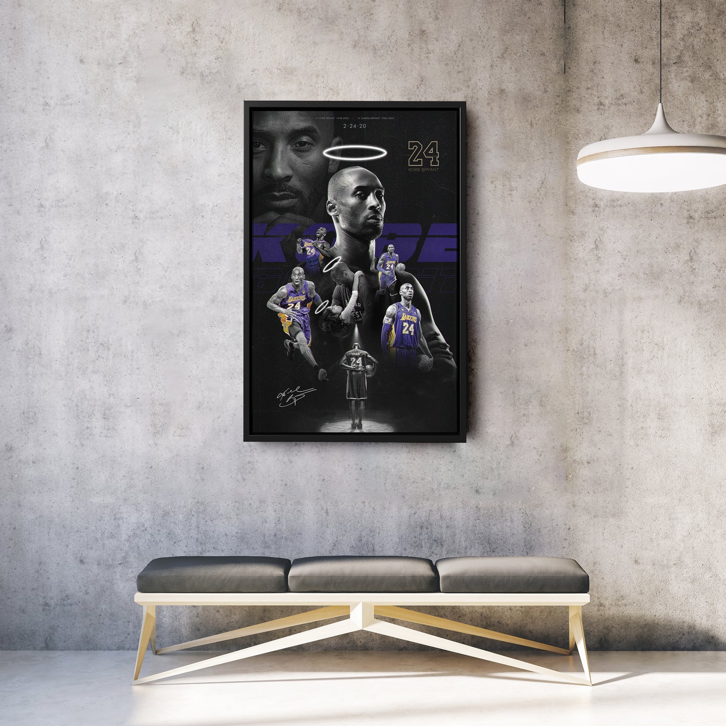 Mamba Out Kobe Bryant 2-24-20 Basketball Canvas Art – A Lasting Tribute