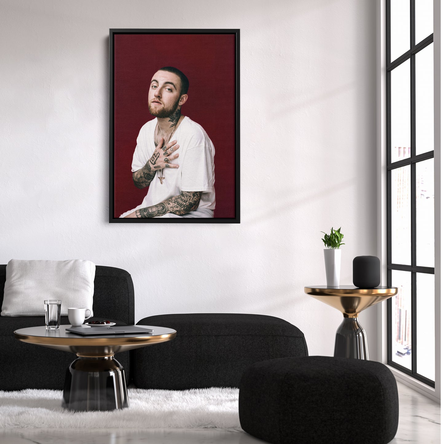 Mac Miller Poster Canvas Art – A Bold and Iconic Design