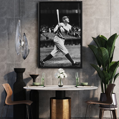 Babe Ruth Classic Baseball Vintage Canvas Wall Art Decor - Timeless Sports Art