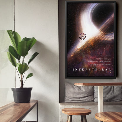 Interstellar Movie Poster Canvas Wall Art Decor - Cosmic Sci-Fi Art