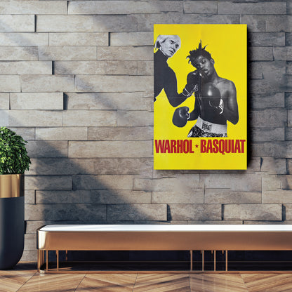 Warhol vs Basquiat Poster – Pop Art Canvas Wall Art Decor