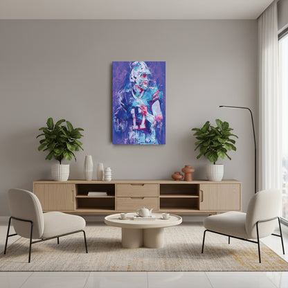 Josh Allen Buffalo Bills Canvas Wall Art – Football Quarterback Decor