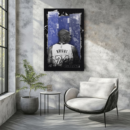 Black Mamba Mentality Kobe Bryant Canvas Art – Inspirational Wall Decor