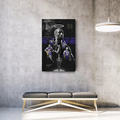 Mamba Out Kobe Bryant 2-24-20 Basketball Canvas Art – A Lasting Tribute