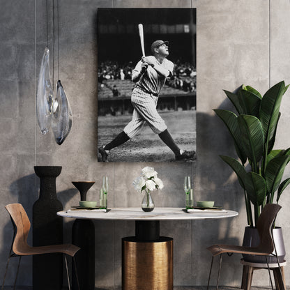 Babe Ruth Classic Baseball Vintage Canvas Wall Art Decor - Timeless Sports Art