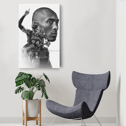 Kobe Bryant with Gianna Bryant Canvas Wall Art – Father and Daughter Tribute