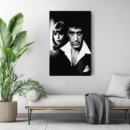 Scarface Poster Black and White Canvas Wall Art Home Decor Framed Art