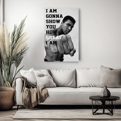 Muhammad Ali Quote Canvas Wall Art – Boxing Icon Decor