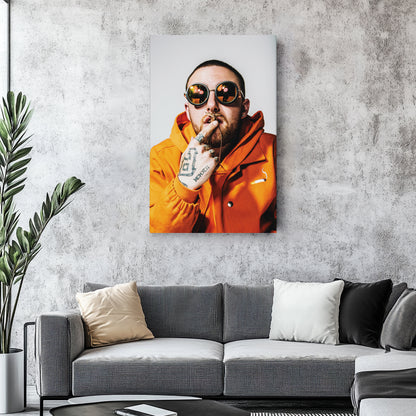 Mac Miller Poster Rapper Canvas Art – A Portrait of Greatness