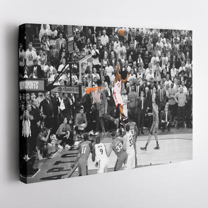 Kawhi Leonard Buzzer Beater Toronto Raptors Canvas Wall Art Decor - NBA Playoff Art