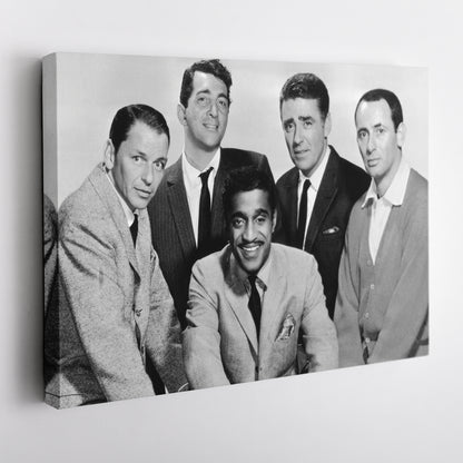 Rat Pack Black and White Canvas Art – Hollywood Legends Decor
