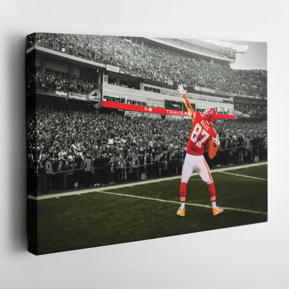 Travis Kelce Kansas City Chiefs Canvas Wall Art – NFL Superstar Decor