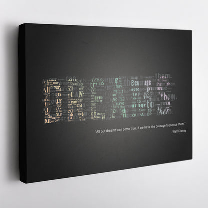 Motivational Quote - Canvas Wall Art Decor for Home & Office