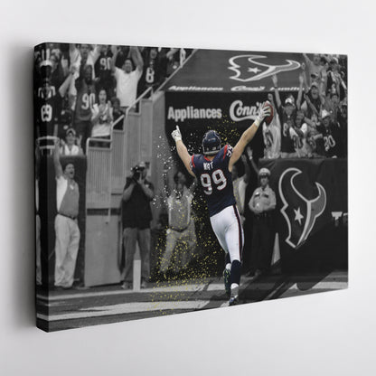 J.J. Watt’s Pick-6 Houston Texans Canvas Wall Art Decor - NFL Action Moment Art