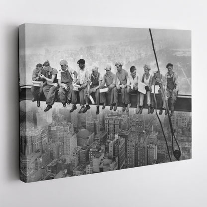 Lunch atop a Skyscraper New York Canvas Wall Art – Iconic Worker Print