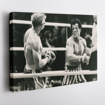 Rocky Balboa vs Ivan Drago Poster – Boxing Movie Canvas Wall Art Decor