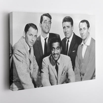 Rat Pack Black and White Canvas Art – Hollywood Legends Decor