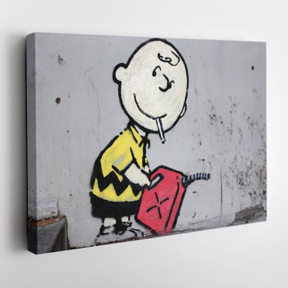 Banksy 'Gas and Smoke' Canvas Print - Framed Wall Art