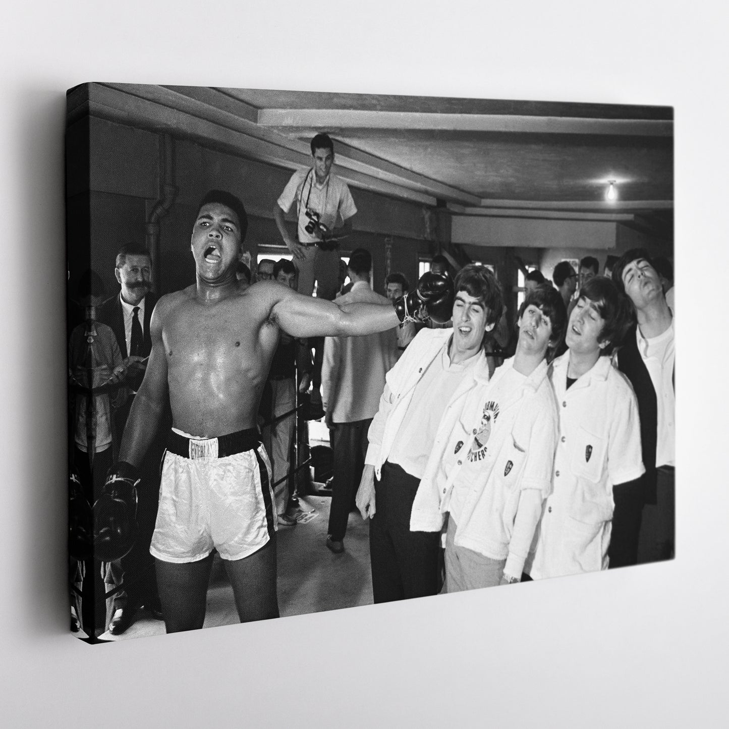 The Beatles & Muhammad Ali Canvas Wall Art – Music & Sports Legends Decor