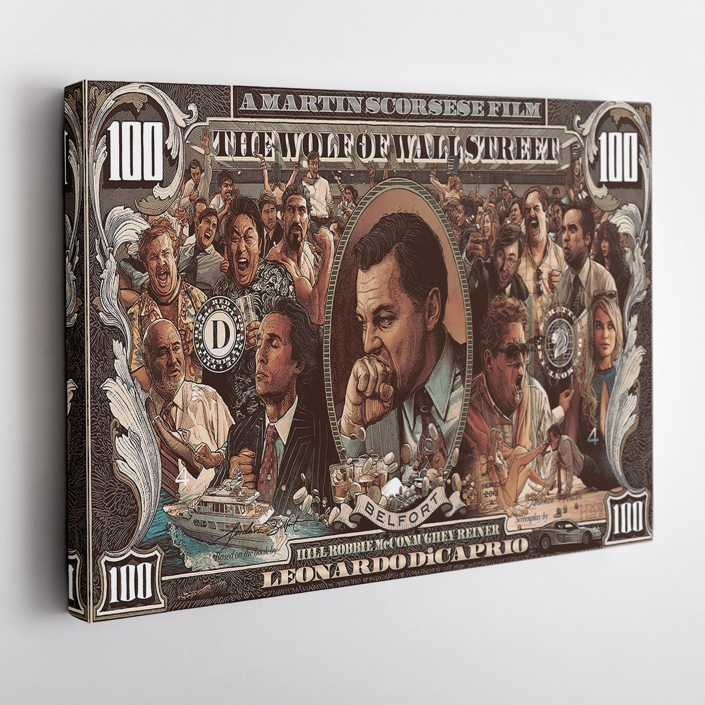 The Wolf of Wall Street Movie Poster – Canvas Wall Art Framed Home Decor