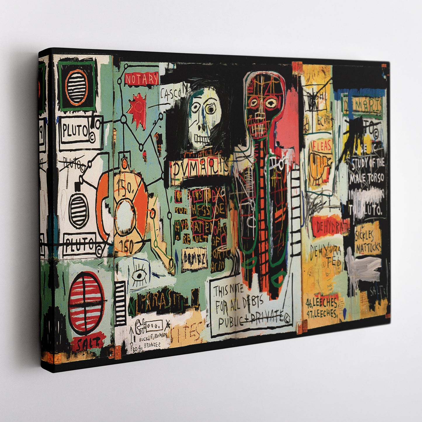 Notary by Jean-Michel Basquiat Abstract Art Canvas Wall Art – Modern Art Decor