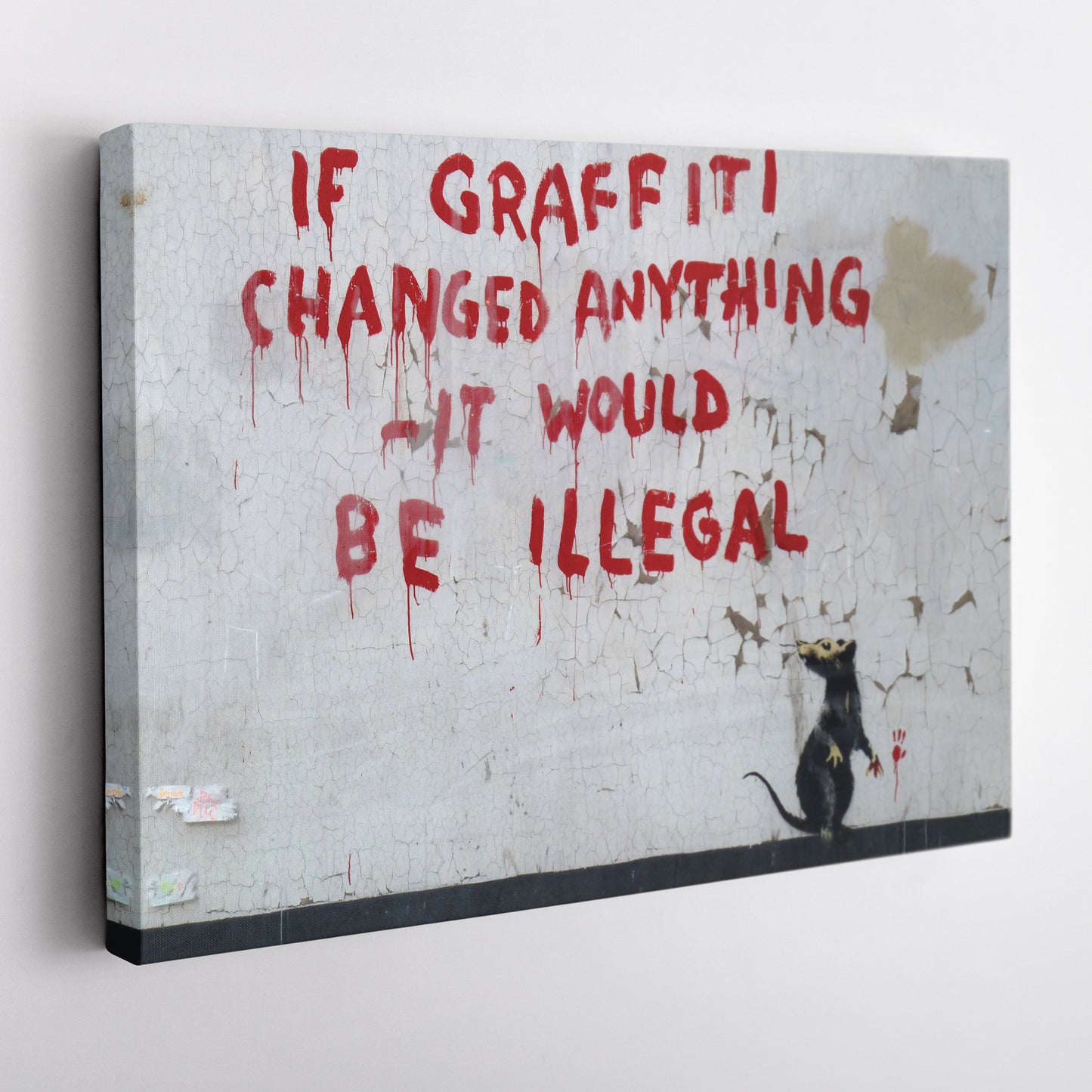 Banksy 'Illegal' Quote Canvas Print - Framed Wall Art