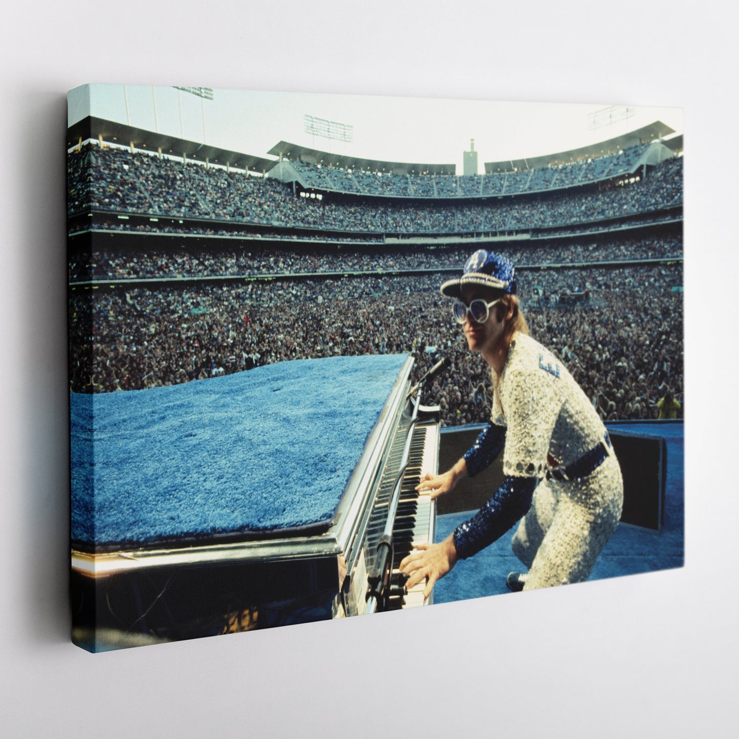 Elton John at Concert Canvas Wall Art – Music Legend Performance Decor