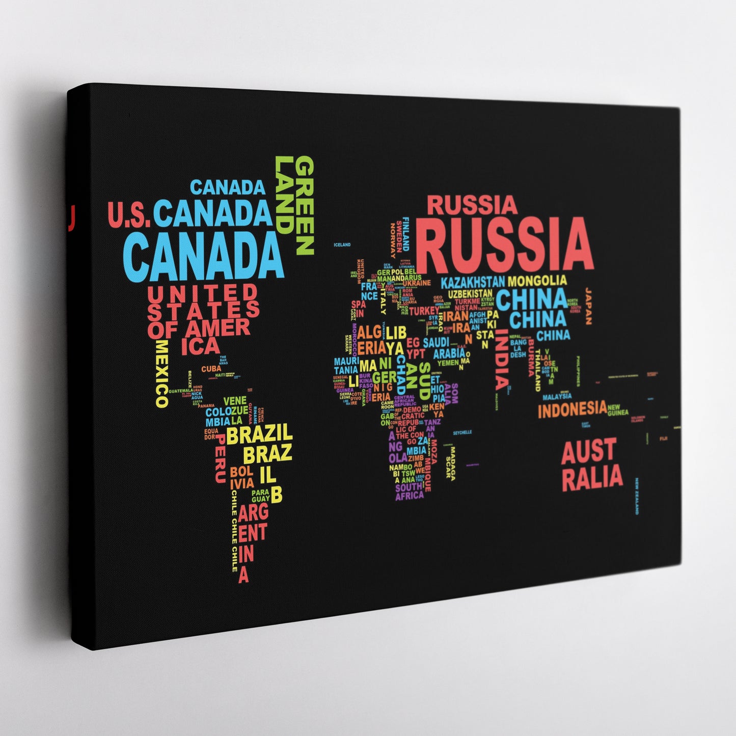 World Map - Canvas Wall Art Decor for Home & Office