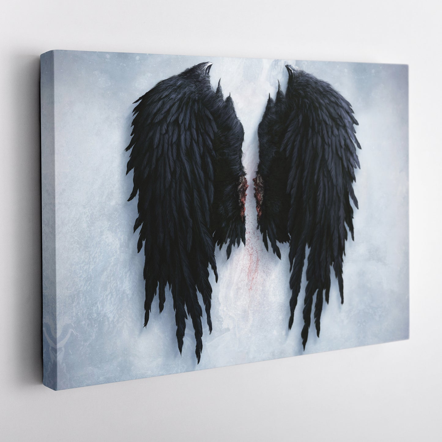 Banksy Angel Black Wings Canvas Wall Art – Bold Street Art Decor