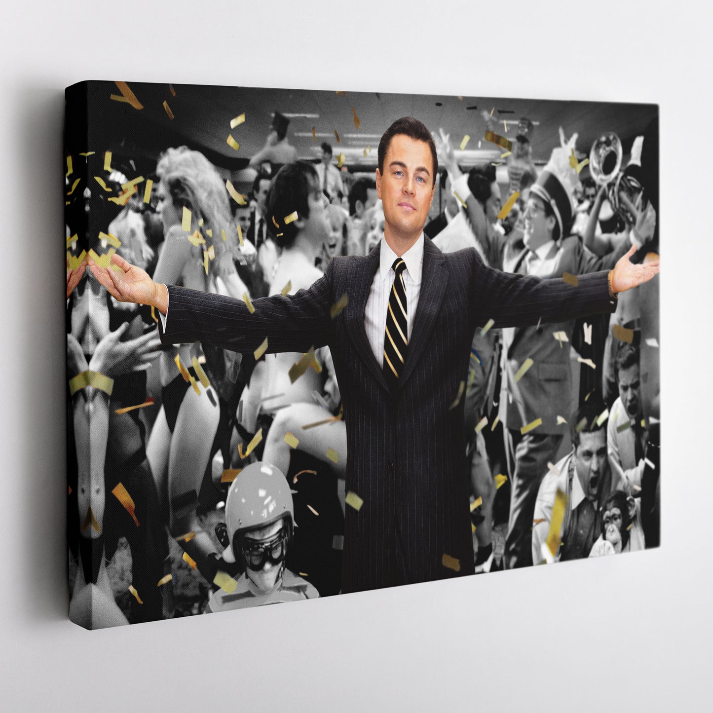 The Wolf of Wall Street Leonardo DiCaprio Canvas Wall Art – Iconic Movie Character Decor