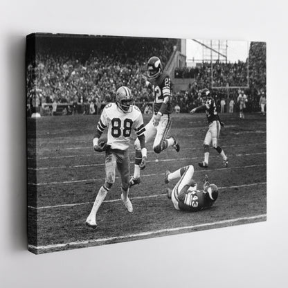 Staubach's 'Hail Mary' Canvas Wall Art - Cowboys vs. Vikings NFL Poster