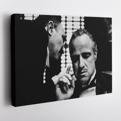 The Godfather - Black and White Canvas Wall Art Decor