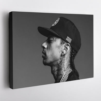Nipsey Hussle Black and White Canvas Wall Art – Music Legend Home Decor