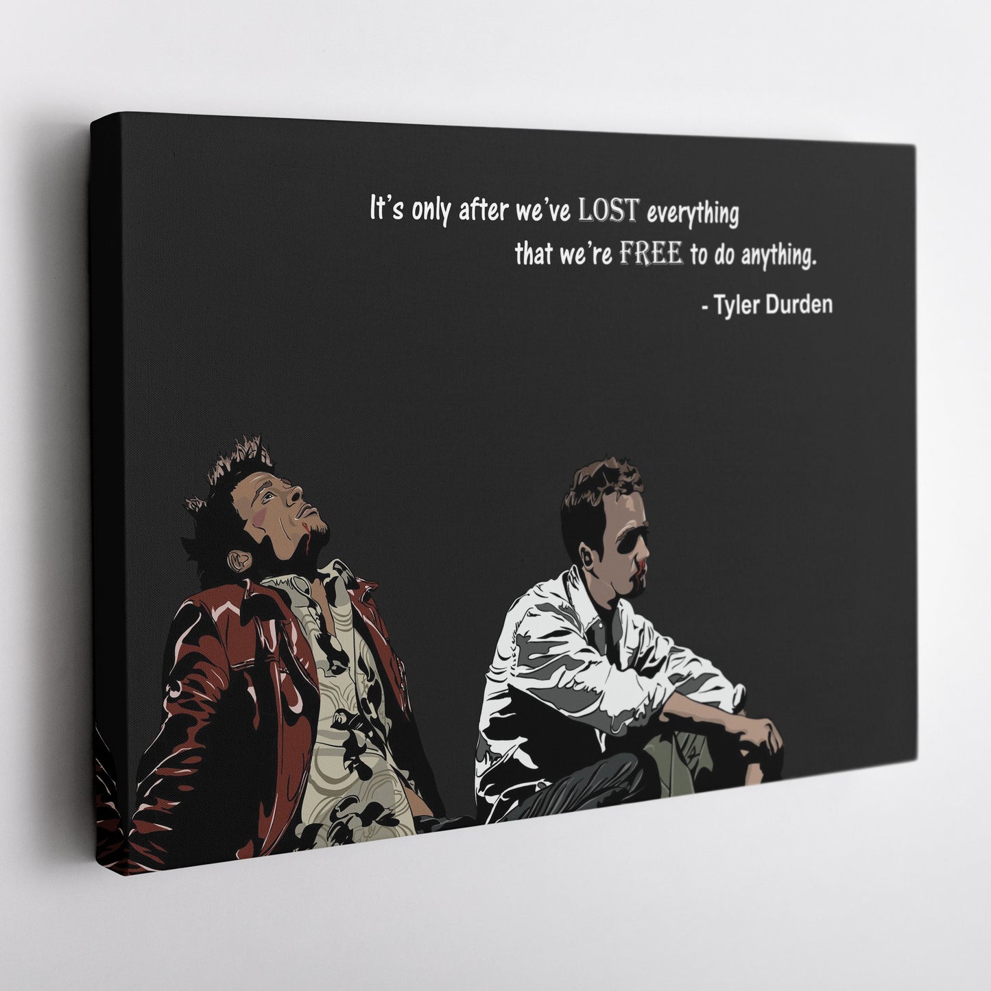 Fight Club Tyler Durden Canvas Wall Art – Inspirational Quote Print