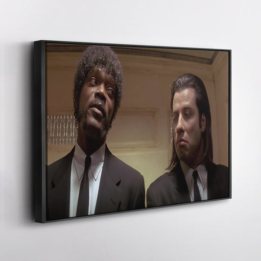 Pulp Fiction Vincent & Jules Canvas Wall Art – Movie Duo Icon Decor