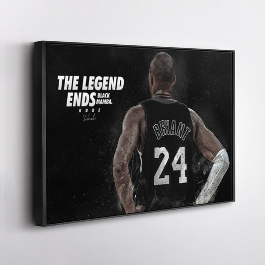 Kobe Bryant Black Mamba Legend Canvas Wall Art – NBA Basketball Star