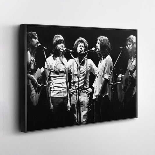 Eagles Black and White Canvas Wall Art – American Rock Band Home Decor