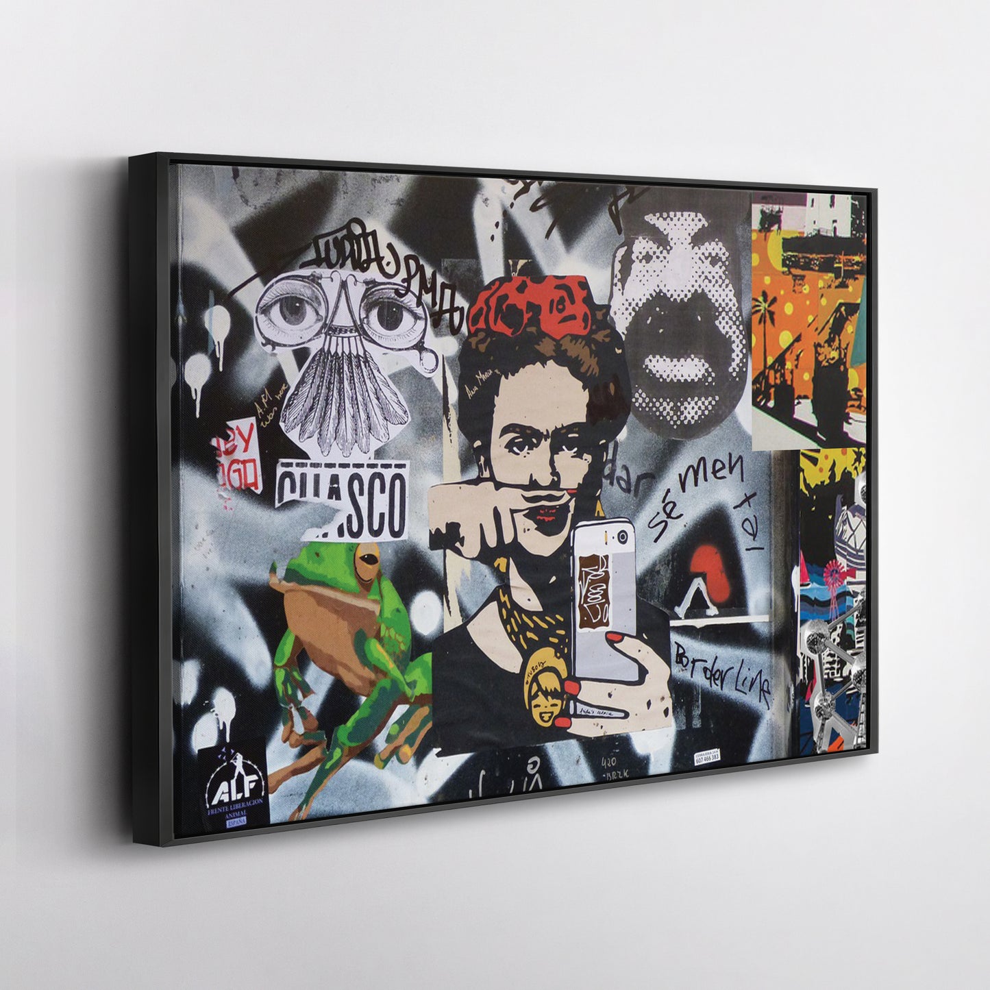 Frida Kahlo Graffiti Canvas Wall Art – Modern Art Piece for Home