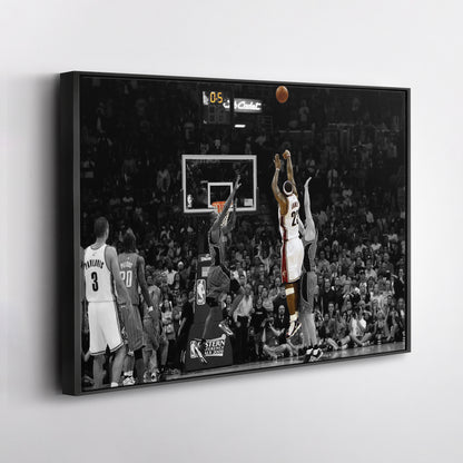 LeBron James Hits Game-Winning Buzzer vs Magic Canvas Wall Art Decor - NBA Playoff Art