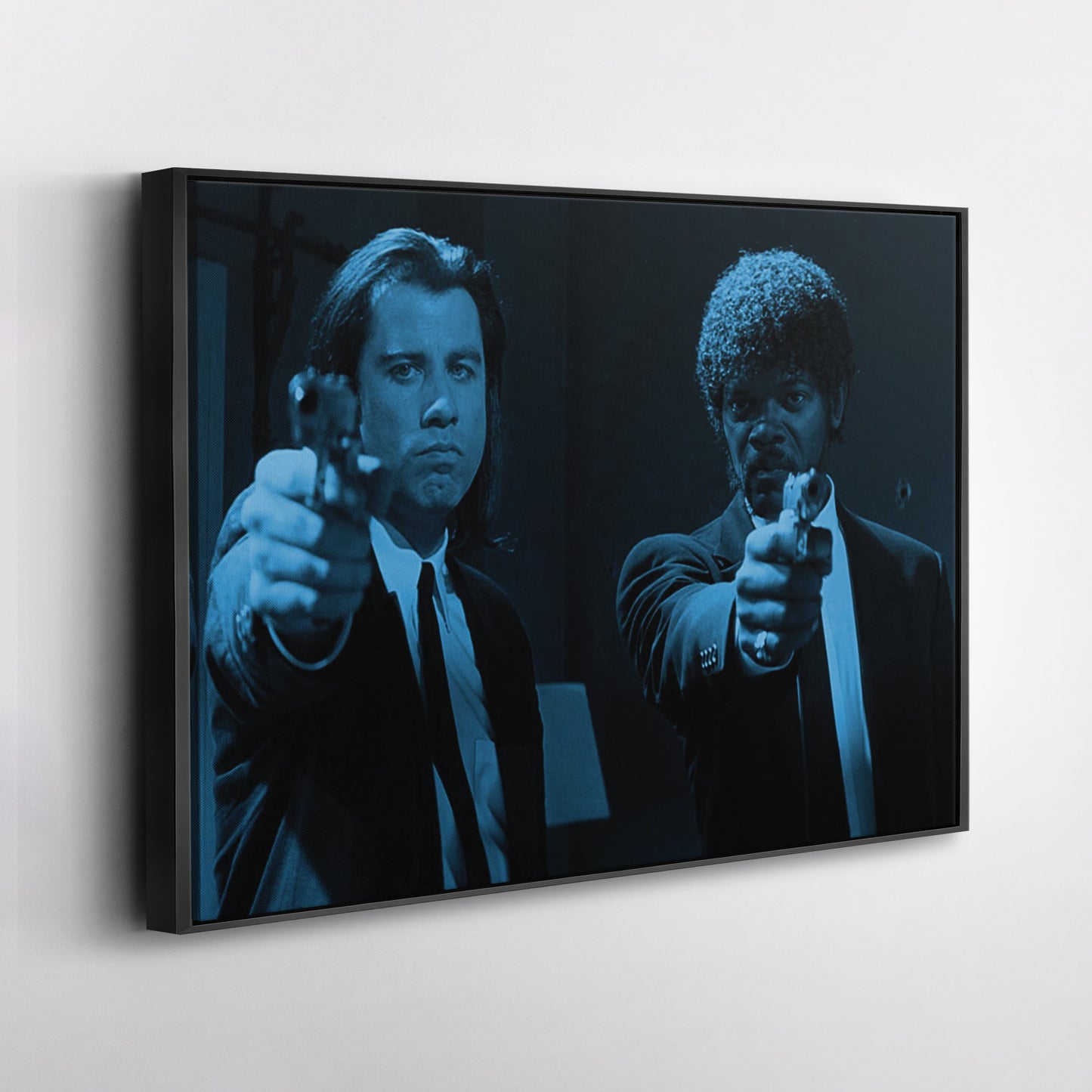 Pulp Fiction John Travolta & Samuel L. Jackson Canvas Wall Art – Movie Duo Decor
