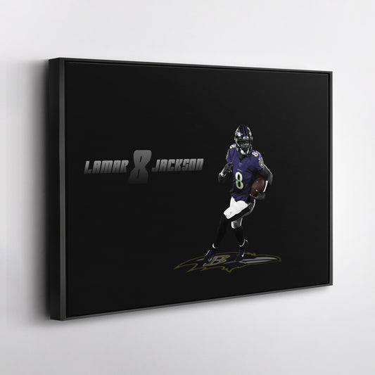 Lamar Jackson Baltimore Ravens Canvas Wall Art – MVP Football Star Poster