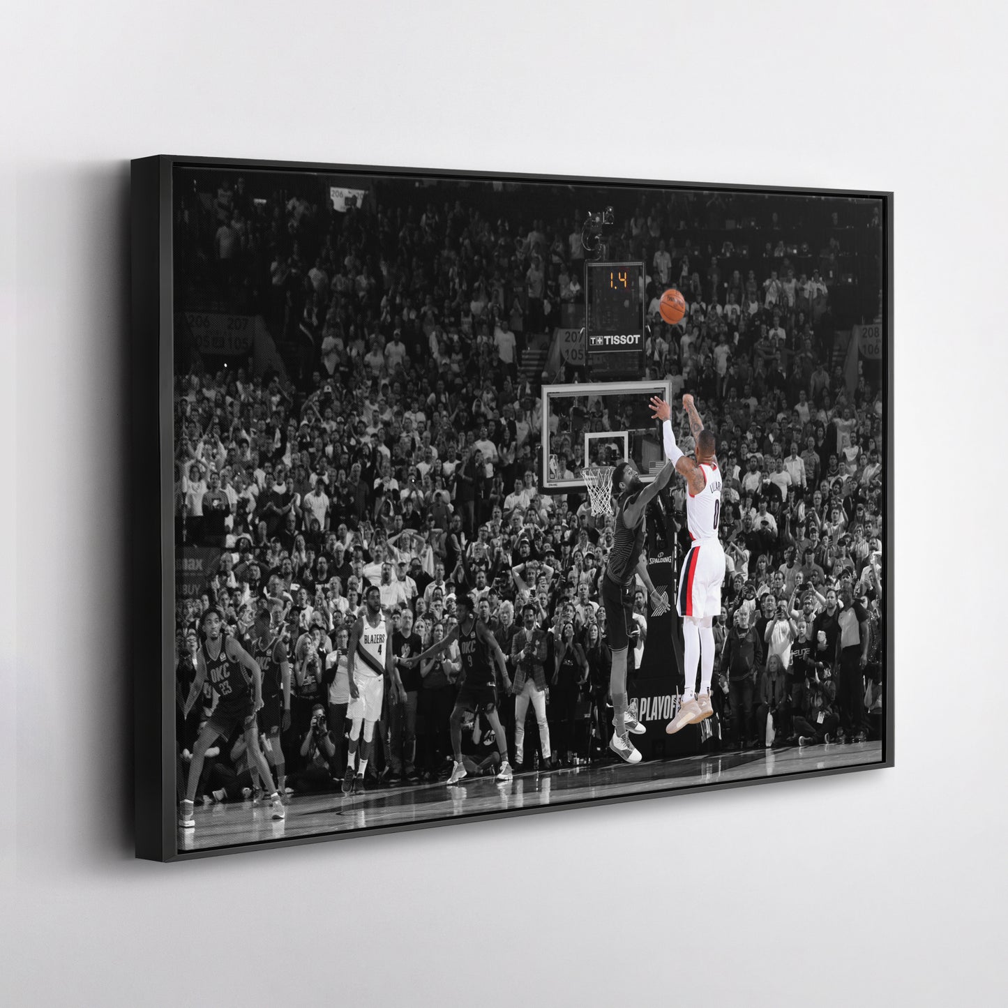 Damian Lillard Dame Time Canvas Wall Art – NBA Player Print for Home