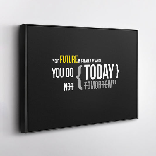 Motivational TODAY - Canvas Wall Art Decor for Home & Office