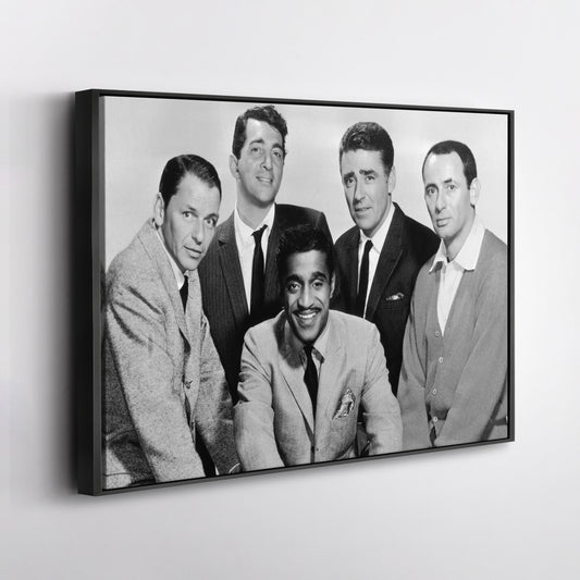 Rat Pack Black and White Canvas Art – Hollywood Legends Decor